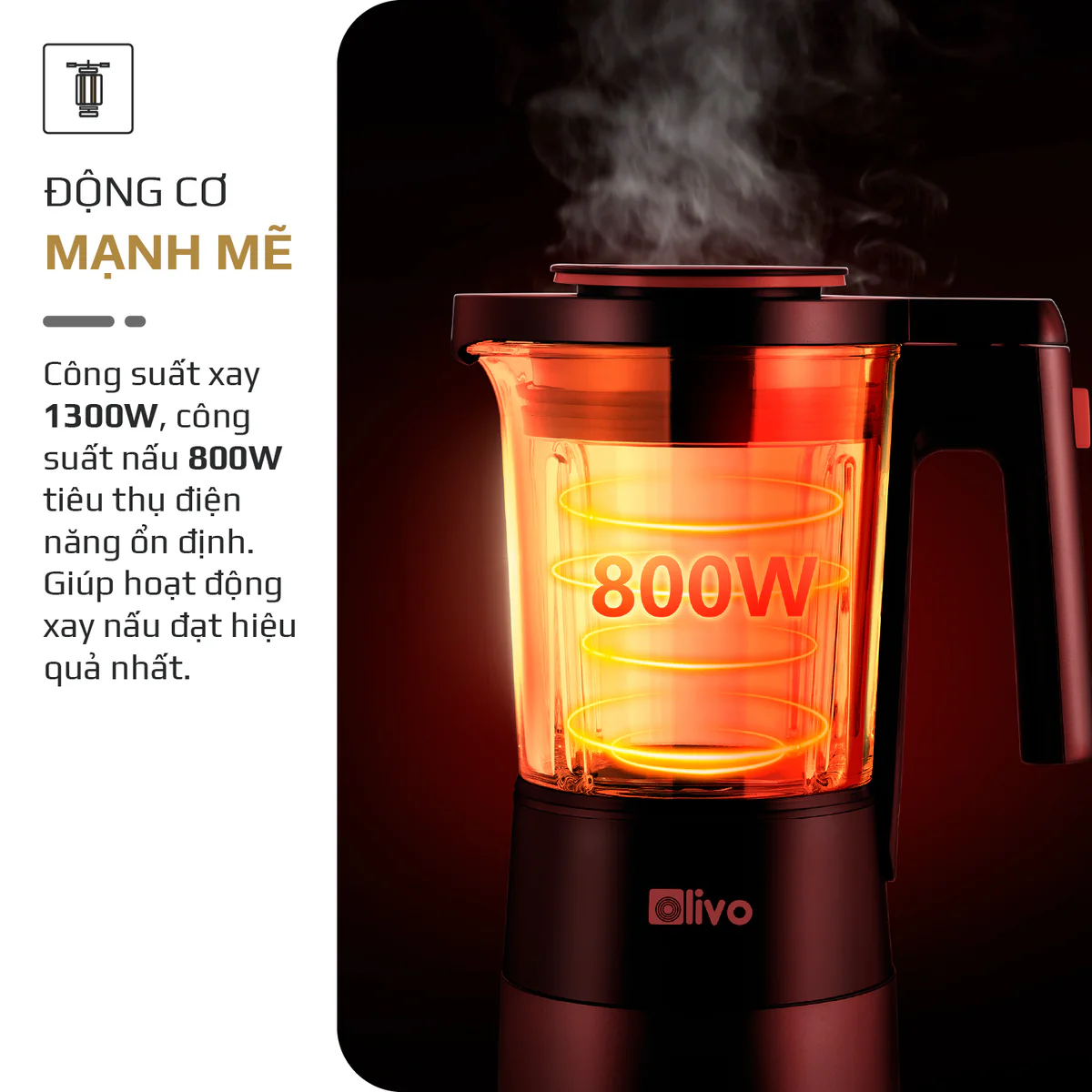 Máy Xay Nấu Đa Năng OLIVO X24 PRO – Đa Chức Năng, Chống Trào Tuyệt Đối, Mâm Nhiệt Gốm Chống Dính - Ảnh 26