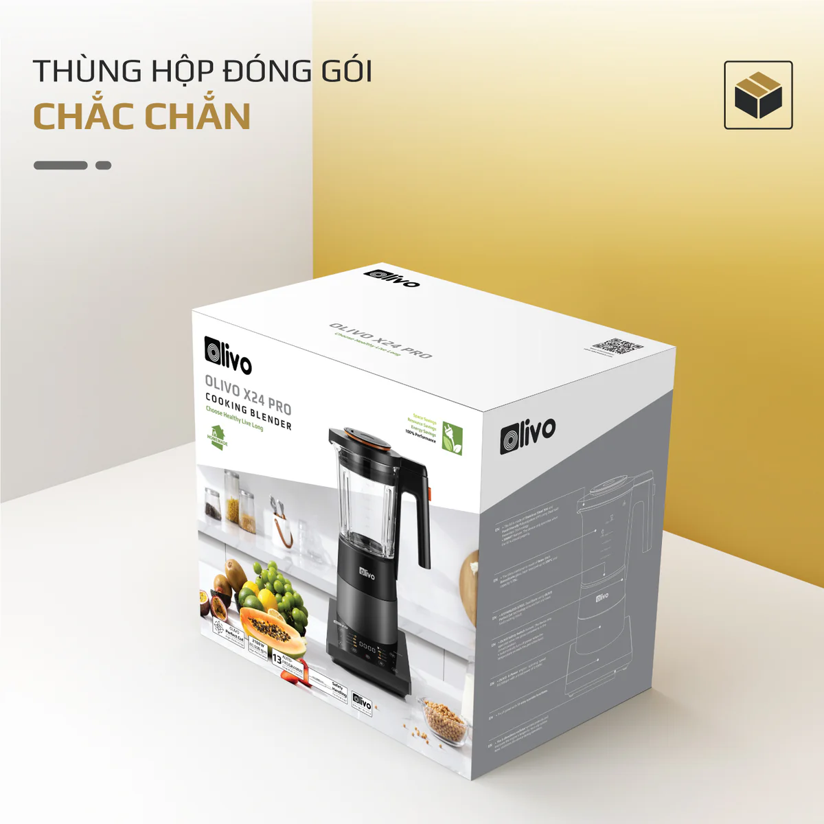 Máy Xay Nấu Đa Năng OLIVO X24 PRO – Đa Chức Năng, Chống Trào Tuyệt Đối, Mâm Nhiệt Gốm Chống Dính - Ảnh 36