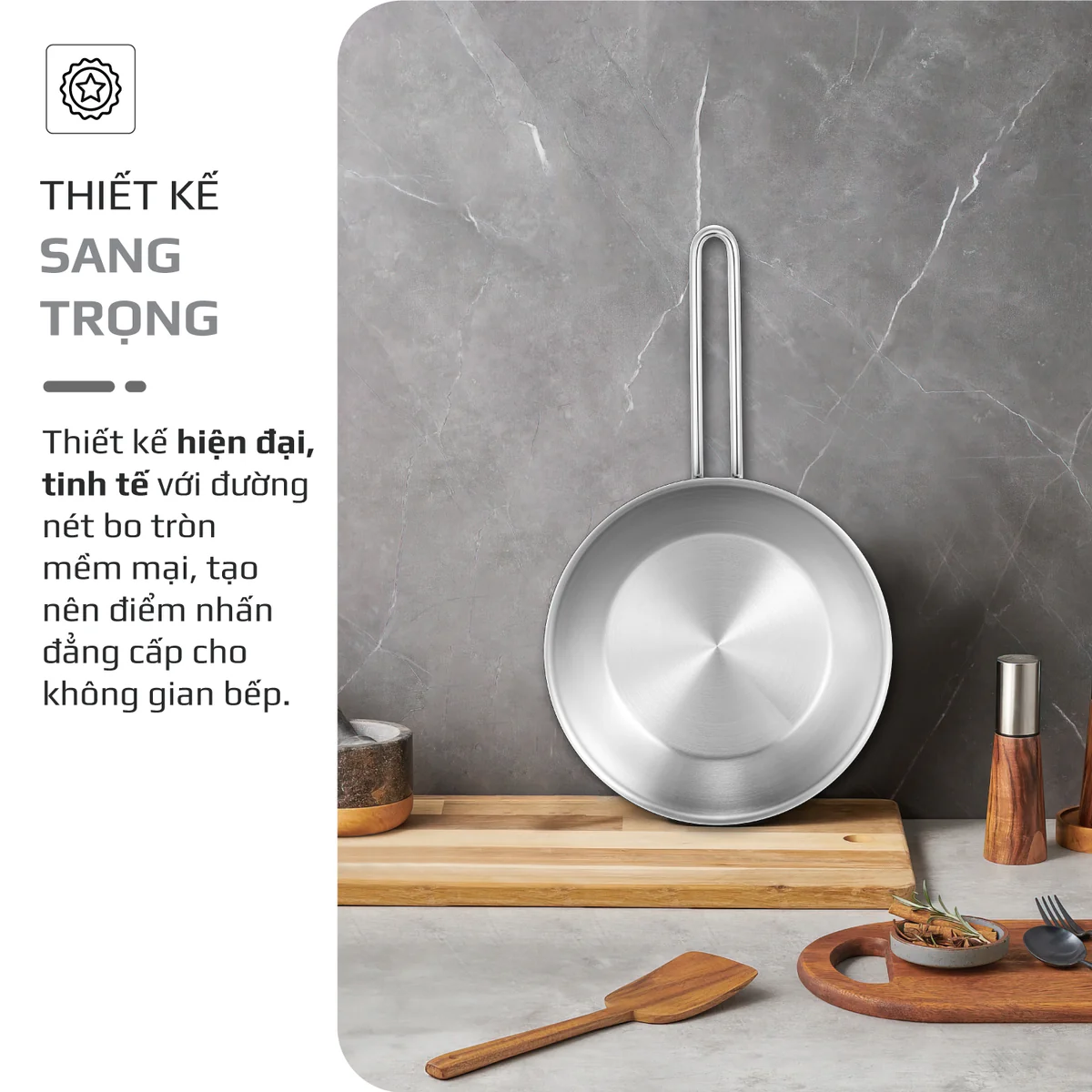 CHẢO INOX OLIVO P2045 – Chống Dính Tự Nhiên, Đáy 3 Lớp, Dùng Mọi Loại Bếp - Ảnh 11