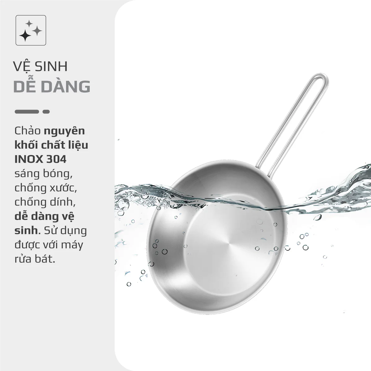 CHẢO INOX OLIVO P2045 – Chống Dính Tự Nhiên, Đáy 3 Lớp, Dùng Mọi Loại Bếp - Ảnh 14