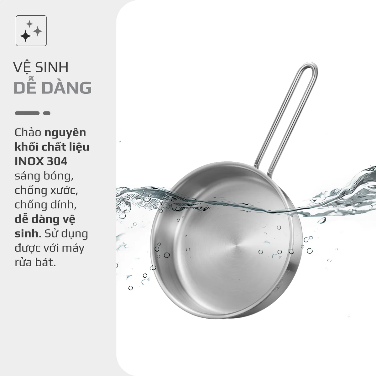 Chảo Inox OLIVO P2055 – Chống Dính Tự Nhiên, Dùng Mọi Loại Bếp, 20cm - Ảnh 14