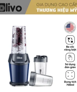 Máy Xay Sinh Tố OLIVO MB1000 – 3 Cốc Xay Linh Hoạt, Xay Đá, Smoothie, Đồ Ăn Dặm, Công Suất 1000W