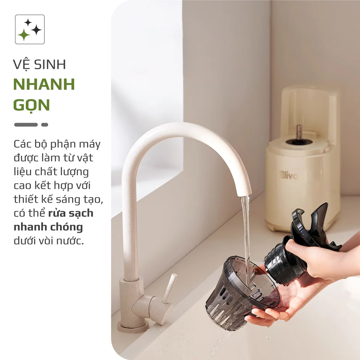 Máy Ép Chậm OLIVO SJ2000 – Khoang Tiếp Lớn, Củ Ép Lưỡi Cắt Thông Minh, Thiết Kế Sang Trọng - Ảnh 16