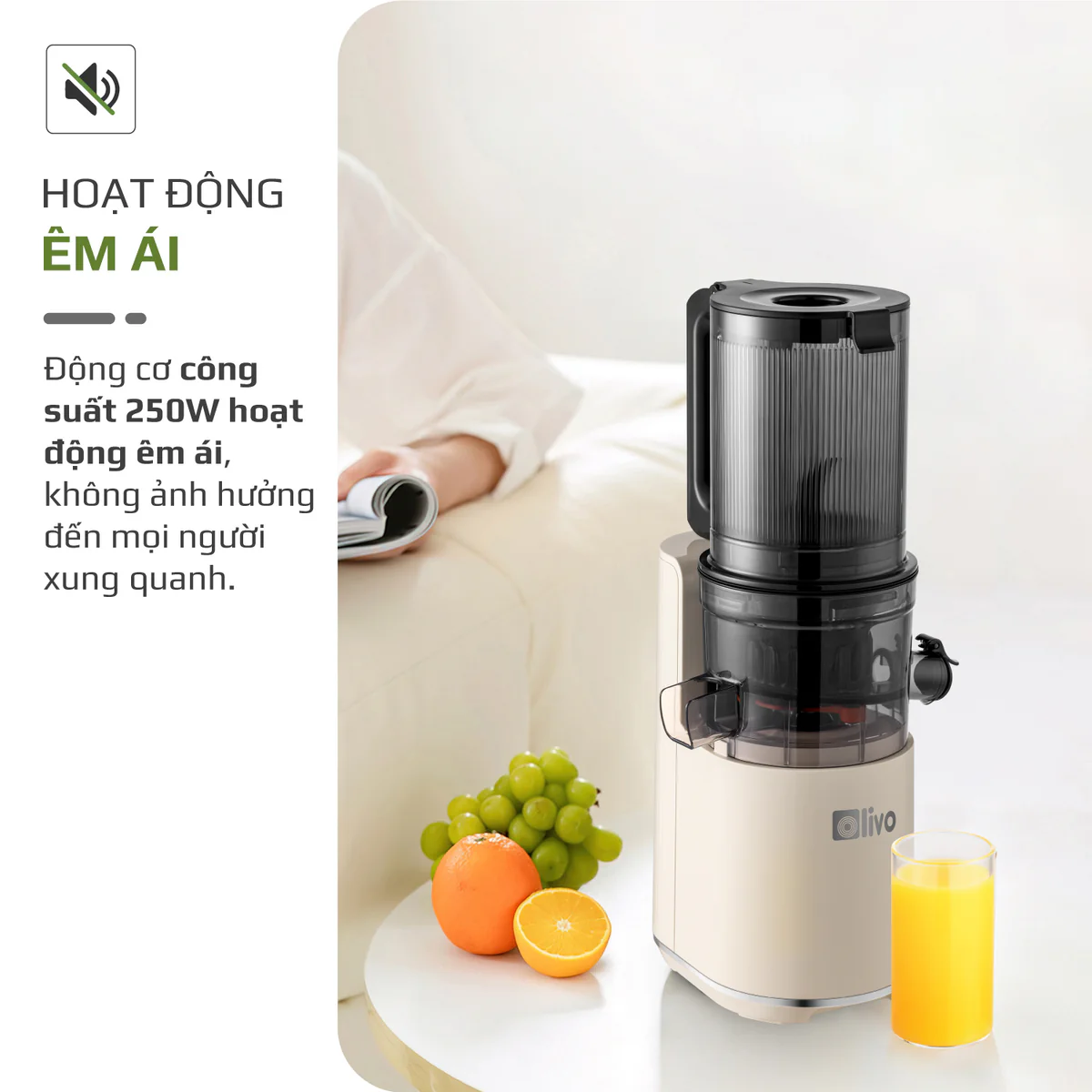 Máy Ép Chậm OLIVO SJ2000 – Khoang Tiếp Lớn, Củ Ép Lưỡi Cắt Thông Minh, Thiết Kế Sang Trọng - Ảnh 17