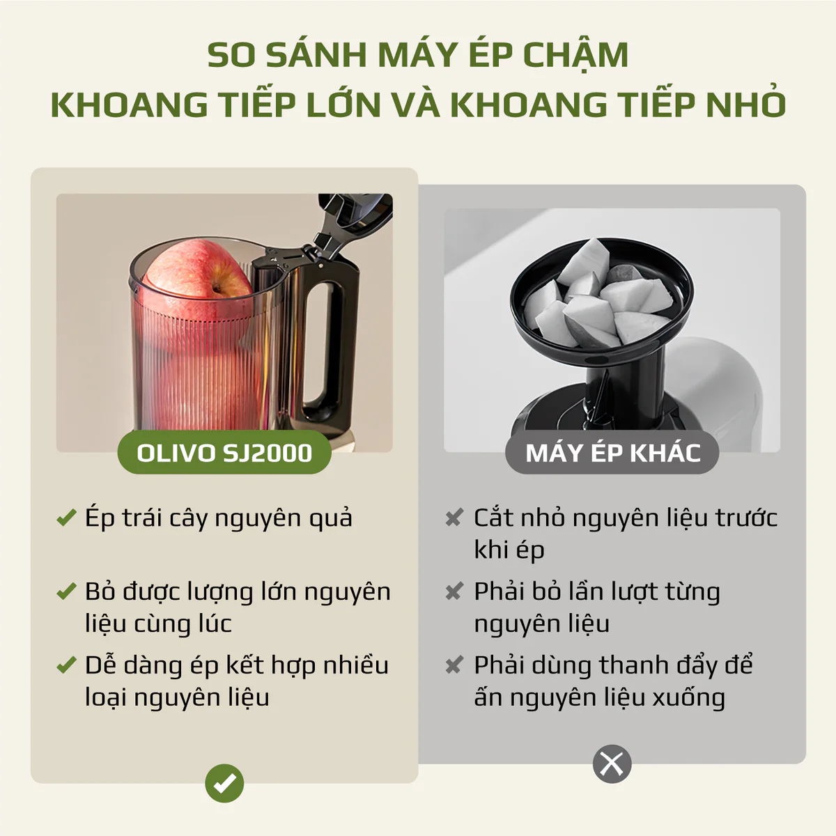 Máy Ép Chậm OLIVO SJ2000 – Khoang Tiếp Lớn, Củ Ép Lưỡi Cắt Thông Minh, Thiết Kế Sang Trọng - Ảnh 5