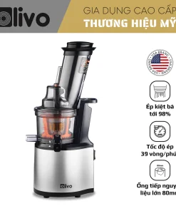 Máy Ép Chậm OLIVO SJ200 – Ép Kiệt Bã 98%, Tốc Độ 39 Vòng/Phút, Dễ Vệ Sinh