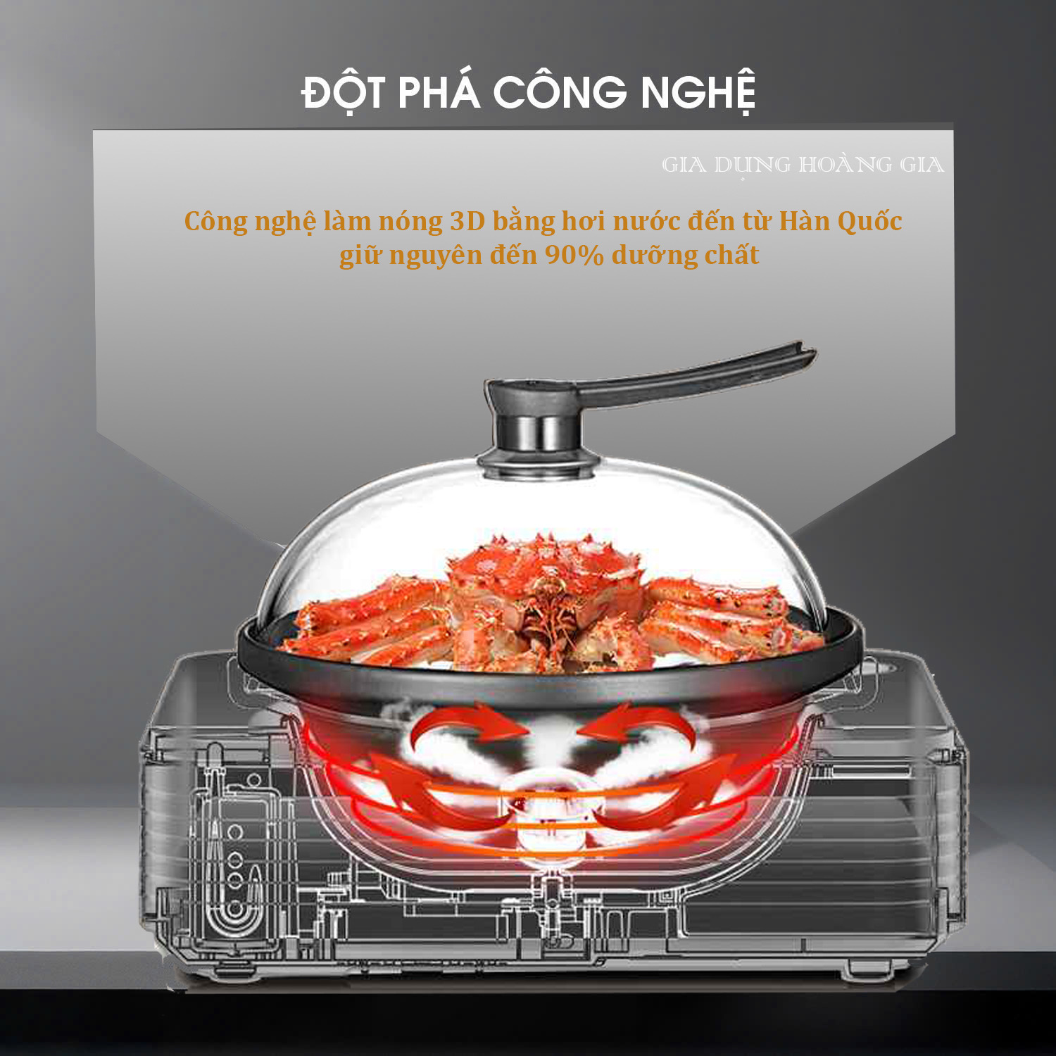 BẾP LẨU HƠI, LẨU HẤP THUỶ NHIỆT SHINSTAR SS-DK-2110 -LÒNG NỒI SỨ CAO CẤP - Ảnh 4