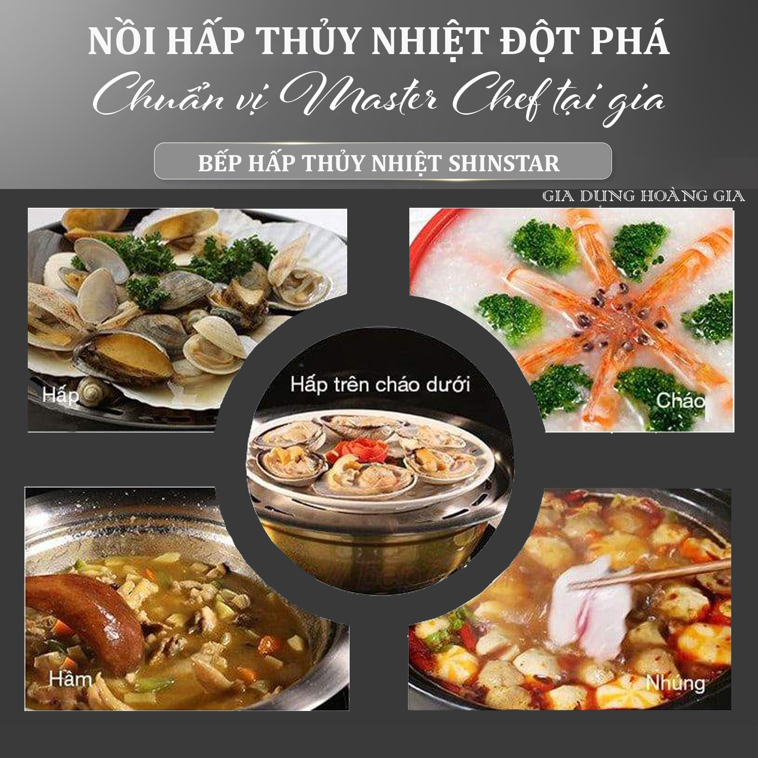 BẾP LẨU HƠI, LẨU HẤP THUỶ NHIỆT SHINSTAR SS-DK-2110 -LÒNG NỒI SỨ CAO CẤP - Ảnh 2