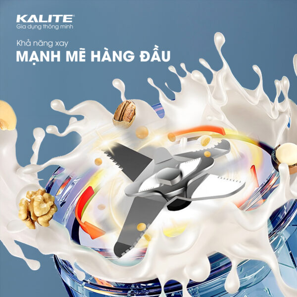 Máy Làm Sữa Hạt Mini Kalite KCB12B, Lưỡi Dao 10 Cánh Công Suất 1000w - Dung Tích 1.2Lit, Hàng Chính Hãng - Ảnh 5