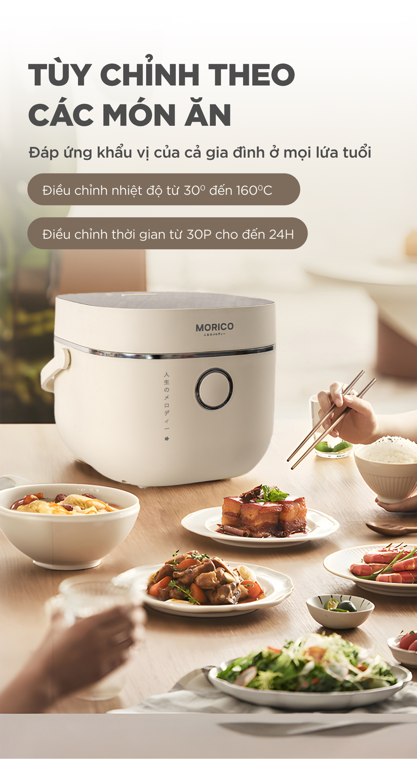 Nồi cơm điện cao tần MORICO MR800IH chính hãng bảo hành 2 năm - Ảnh 4
