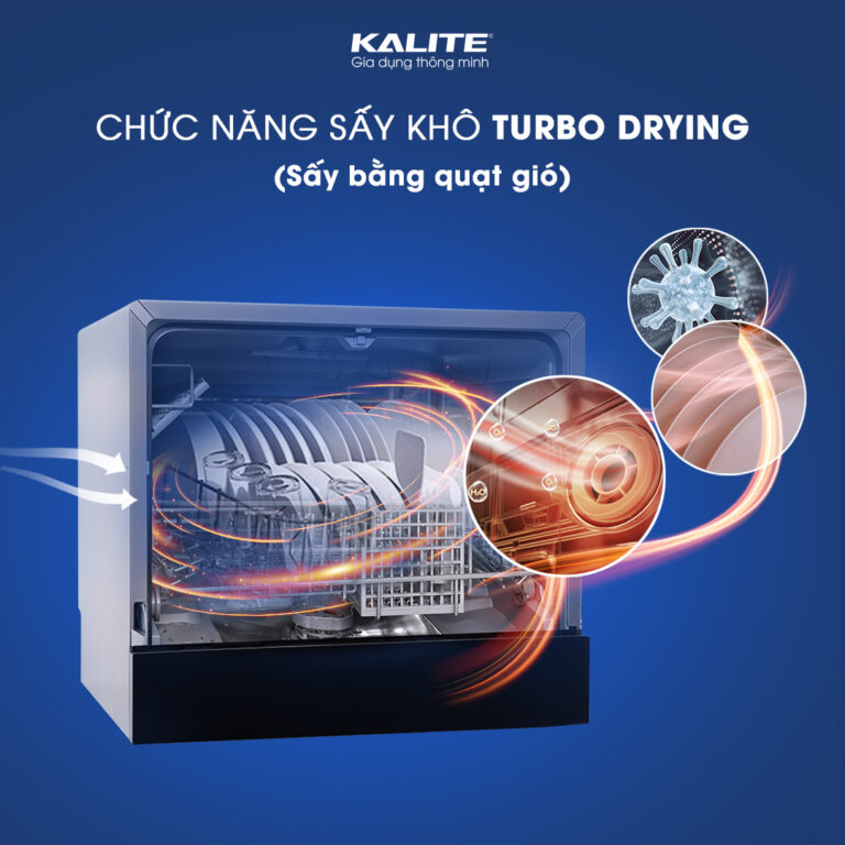 Máy rửa bát KALITE KDW9141 dung tích lớn, công suất mạnh làm sạch tối đa - Ảnh 4