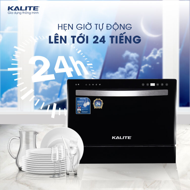 Máy rửa bát KALITE KDW9141 dung tích lớn, công suất mạnh làm sạch tối đa - Ảnh 6