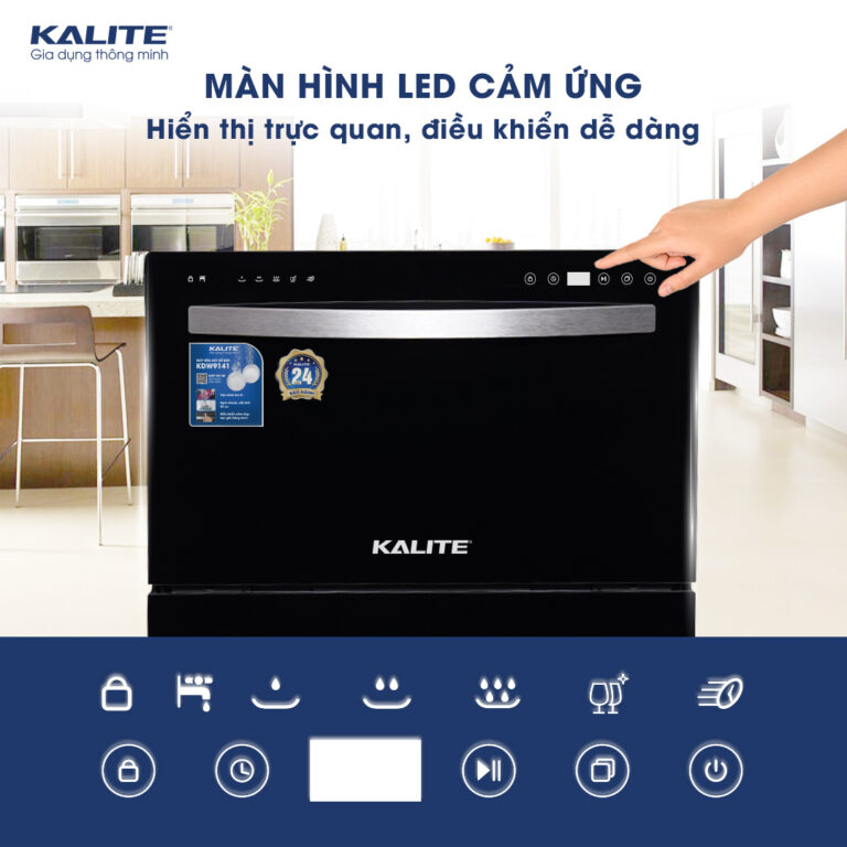 Máy rửa bát KALITE KDW9141 dung tích lớn, công suất mạnh làm sạch tối đa - Ảnh 9