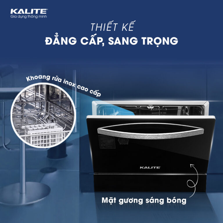 Máy rửa bát KALITE KDW9141 dung tích lớn, công suất mạnh làm sạch tối đa - Ảnh 10
