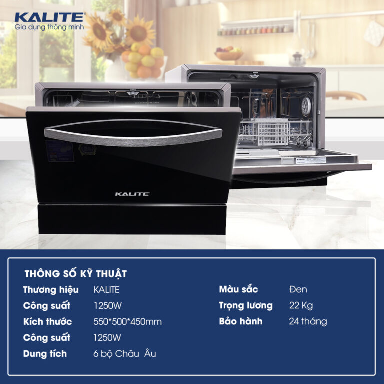 Máy rửa bát KALITE KDW9141 dung tích lớn, công suất mạnh làm sạch tối đa - Ảnh 11