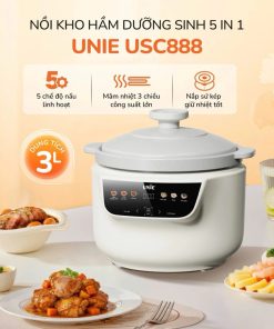 Alternative view of Nồi kho hầm dưỡng sinh 5 in 1 UNIE USC888, nắp sứ kép cao cấp – giữ nhiệt, khóa ẩm bằng vi áp suất