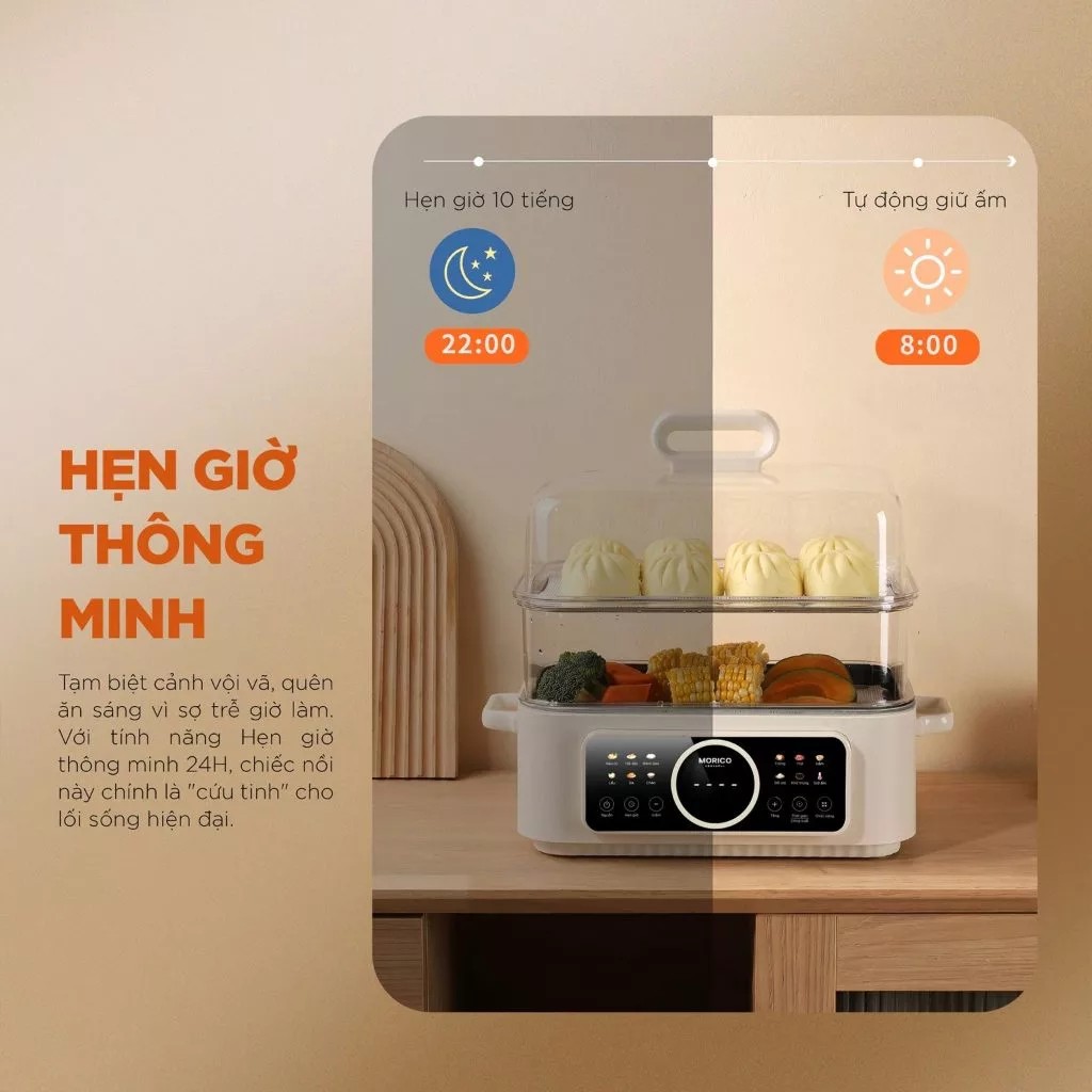 Nồi lẩu hấp đa năng MORICO MS508 - Ảnh 4