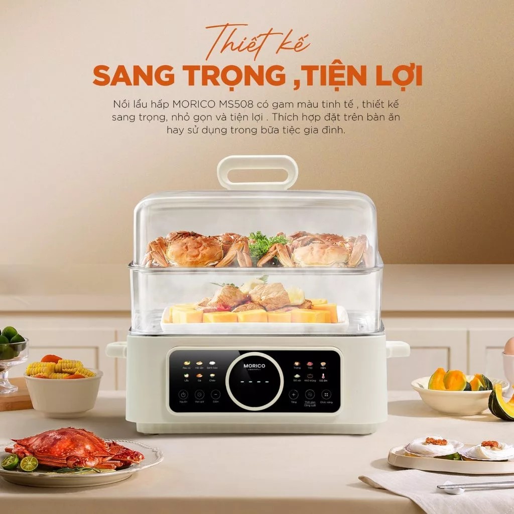 Nồi lẩu hấp đa năng MORICO MS508 - Ảnh 5