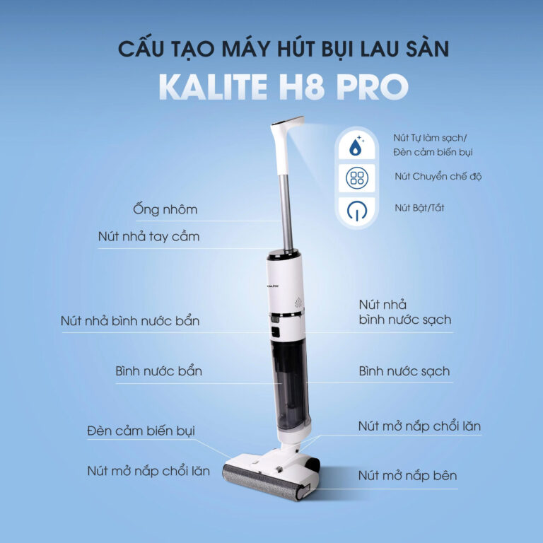 Máy hút bụi lau sàn Kalite H8 Pro - Ảnh 6