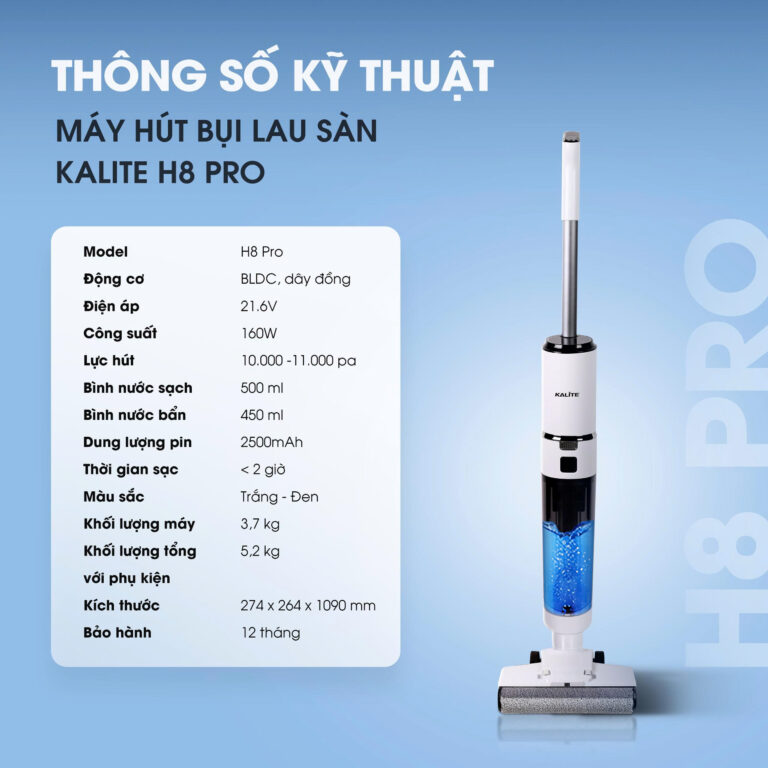 Máy hút bụi lau sàn Kalite H8 Pro - Ảnh 7