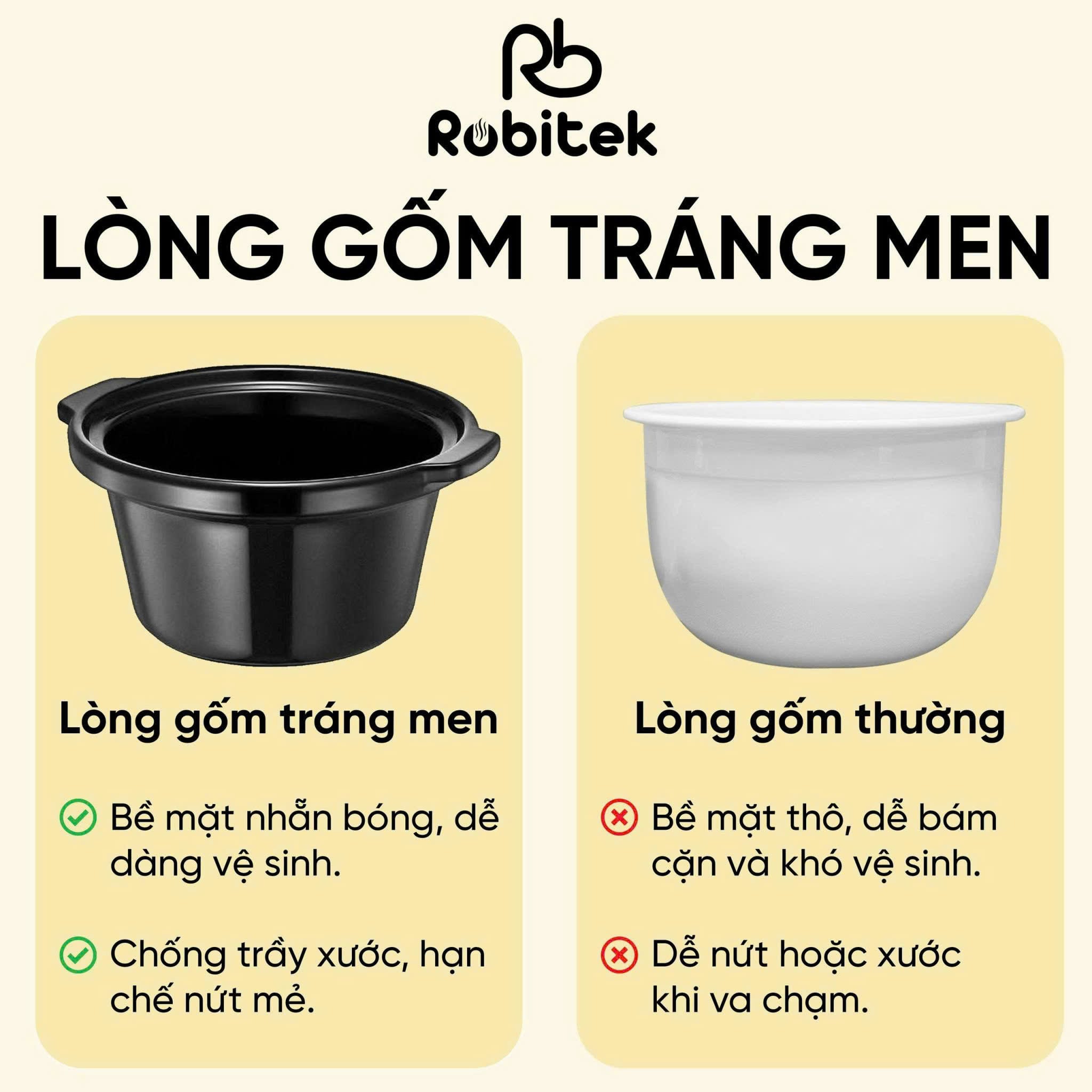 NỒI NẤU CHẬM ROBITEK RB3000 3L – Hầm Cháo Ninh Xương Cho Gia Đình - Ảnh 2